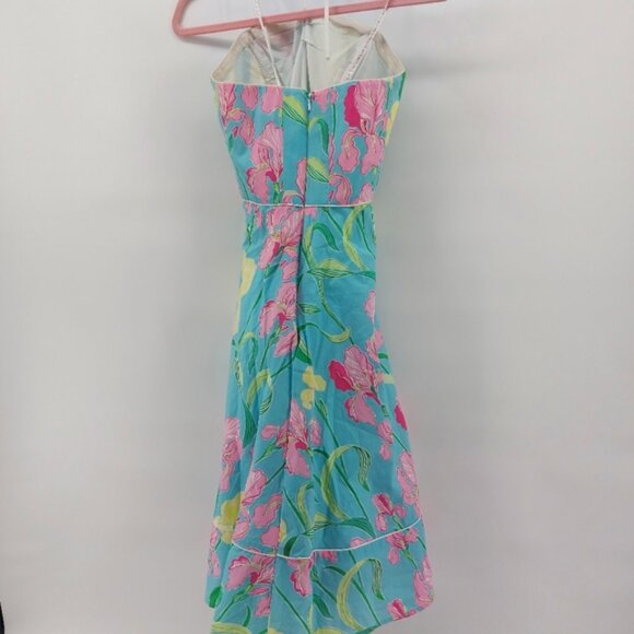 - Lily Pulitzer halter fit and flair IRIS print midi dress Size Small - Picture 5 of 9